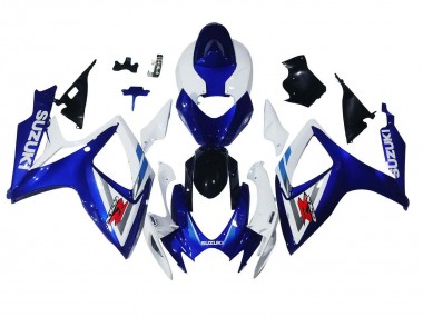 Best 2006-2007 Suzuki GSXR 600 / GSXR 750 Motorcycle Fairings - White Blue Glossy Black Red UK