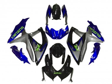 Best 2008-2010 Suzuki GSXR 600 / GSXR 750 Motorcycle Fairings - Blue Grey Glossy Black Green UK