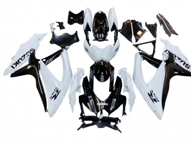 Best 2008-2010 Suzuki GSXR 600 / GSXR 750 Motorcycle Fairing - White Black UK