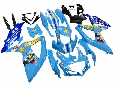 Best 2008-2010 Suzuki GSXR 600 / GSXR 750 Motorcycle Fairings - Blue Yellow Rizla UK