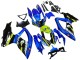 2008-2010 Suzuki GSXR 600 / GSXR 750 Motorcycle Fairings - Blue Fluorescent Green Shark UK