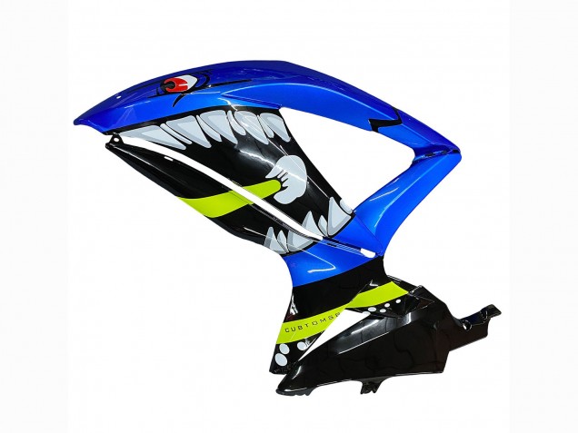 2008-2010 Suzuki GSXR 600 / GSXR 750 Motorcycle Fairings - Blue Fluorescent Green Shark UK