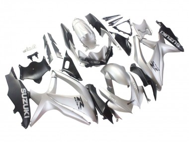 Best 2008-2010 Suzuki GSXR 600 / GSXR 750 Motorcycle Fairings - Silver Matte Black UK