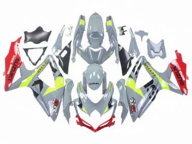 Best 2008-2010 Suzuki GSXR 600 / GSXR 750 Motorcycle Fairings - Grey Yellow Red UK