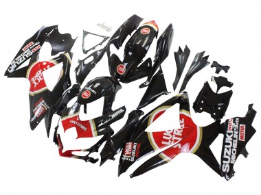 Best 2008-2010 Suzuki GSXR 600 / GSXR 750 Motorcycle Fairings - Glossy Black Red White Motul Lucky Strike UK