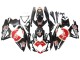 2008-2010 Suzuki GSXR 600 / GSXR 750 Motorcycle Fairings - Glossy Black Red White Motul Lucky Strike UK