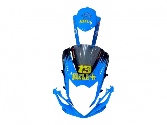 2011-2024 Suzuki GSXR 600 / GSXR 750 Motorcycle Fairings - Blue Gold Red Black Rizla UK