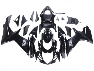 Best 2011-2024 Suzuki GSXR 600 / GSXR 750 Motorcycle Fairings - Glossy Black Matte Black White Decal UK