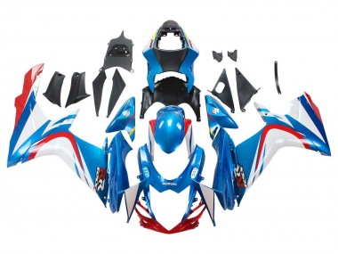 Best 2011-2024 Suzuki GSXR 600 / GSXR 750 Motorcycle Fairings - Blue White Red UK