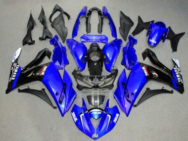 Best 2015-2018 Yamaha YZF R3/R25 Motorcycle Fairings - Blue Glossy Black UK