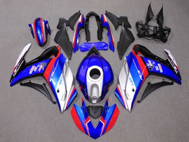 Best 2015-2018 Yamaha YZF R3/R25 Motorcycle Fairings - Blue Silver Red Black Castrol UK