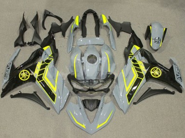 Best 2015-2018 Yamaha YZF R3/R25 Motorcycle Fairings - Nardo Grey Yellow Black UK