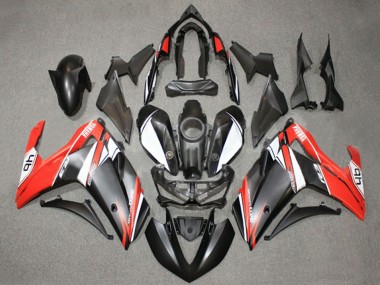 Best 2015-2018 Yamaha YZF R3/R25 Motorcycle Fairings - White Red Matte Black 46 UK