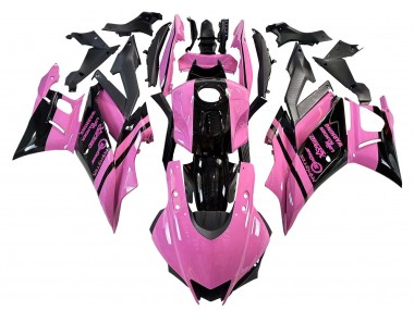 Best 2022-2024 Yamaha YZF R3/R25 Motorcycle Fairings - Pink Glossy Black Monster UK