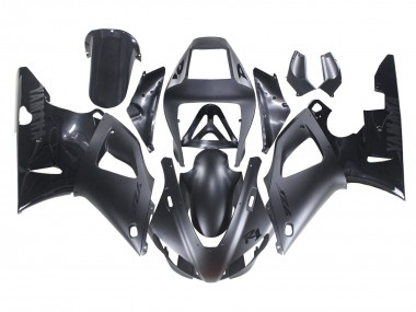 Best 1998-1999 Yamaha YZF 1000 R1 Motorcycle Fairings - Matte Black Glossy Black UK