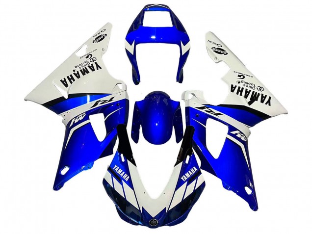 1998-1999 Yamaha YZF 1000 R1 Motorcycle Fairings - White Blue Black UK