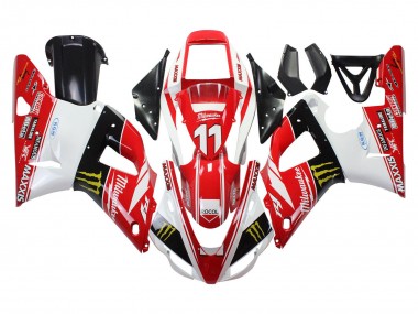 Best 1998-1999 Yamaha YZF 1000 R1 Motorcycle Fairings - Red White Black Yellow Monster Milwaukee MAXXIS 11 UK