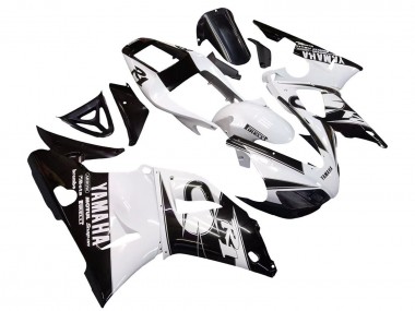 Best 1998-1999 Yamaha YZF 1000 R1 Motorcycle Fairings - White Glossy Black UK
