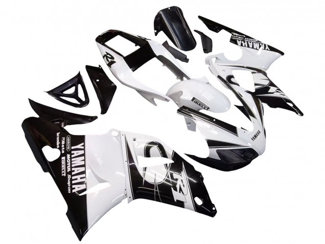 1998-1999 Yamaha YZF 1000 R1 Motorcycle Fairings - White Glossy Black UK