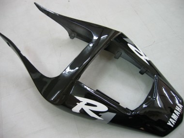 Best 2000-2001 Yamaha YZF 1000 R1 Motorcycle Fairings - Glossy Black White Decal UK