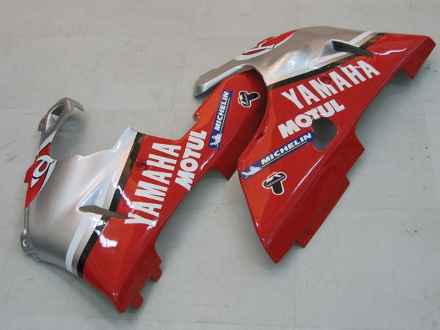 2000-2001 Yamaha YZF 1000 R1 Motorcycle Fairings - Silver Red Fortuna Motul UK