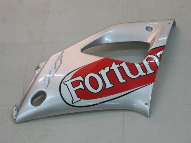 2000-2001 Yamaha YZF 1000 R1 Motorcycle Fairings - Silver Red Fortuna Motul UK