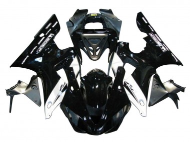 Best 2000-2001 Yamaha YZF 1000 R1 Motorcycle Fairings - Glossy Black White Michelin UK