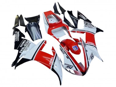 Best 2002-2003 Yamaha YZF 1000 R1 Motorcycle Fairings - White Red Black Petronas UK