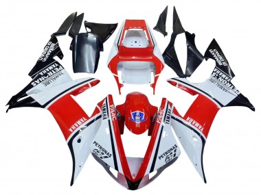 Best 2002-2003 Yamaha YZF 1000 R1 Motorcycle Fairings - White Red Black Petronas UK