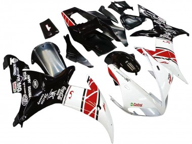 Best 2002-2003 Yamaha YZF 1000 R1 Motorcycle Fairings - White Red Black Castrol UK