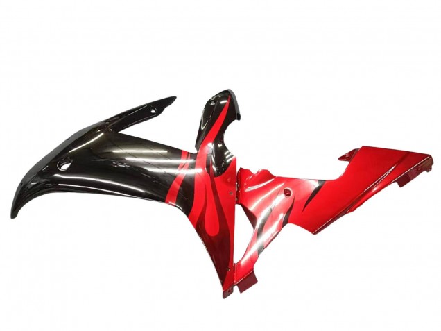 2002-2003 Yamaha YZF 1000 R1 Motorcycle Fairings - Glossy Black Red Flame UK