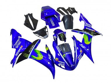 Best 2002-2003 Yamaha YZF 1000 R1 Motorcycle Fairings - Blue Black Green MoviStar ENEOS Monster UK