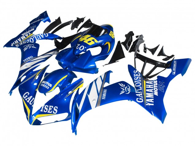 2004-2006 Yamaha YZF 1000 R1 Motorcycle Fairings - Blue White Yellow Motul Gauloises 46 UK