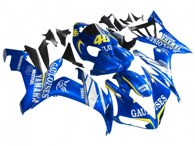 2004-2006 Yamaha YZF 1000 R1 Motorcycle Fairings - Blue White Yellow Motul Gauloises 46 UK