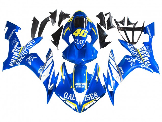 2004-2006 Yamaha YZF 1000 R1 Motorcycle Fairings - Blue White Yellow Motul Gauloises 46 UK