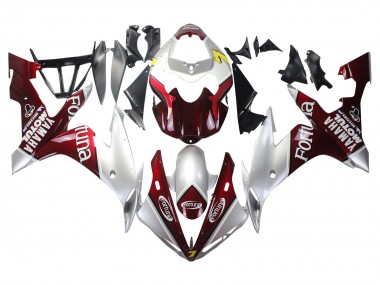 Best 2004-2006 Yamaha YZF 1000 R1 Motorcycle Fairings - Silver Red Fortuna Motul UK