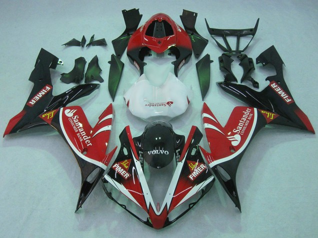 2004-2006 Yamaha YZF 1000 R1 Motorcycle Fairings - Red White Black Green Volvo Jika Fimer Santander UK