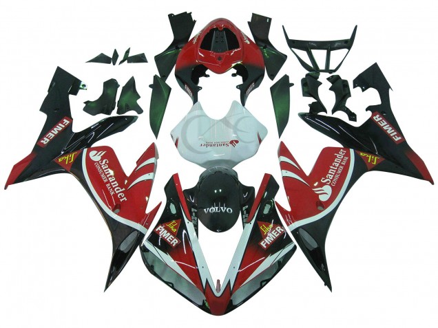 2004-2006 Yamaha YZF 1000 R1 Motorcycle Fairings - Red White Black Green Volvo Jika Fimer Santander UK