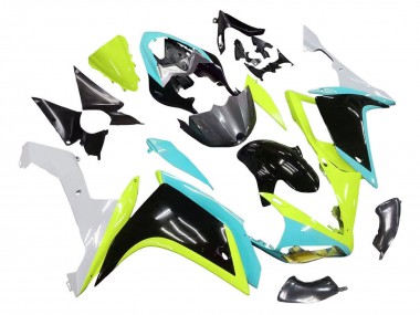 Best 2007-2008 Yamaha YZF 1000 R1 Motorcycle Fairings - Light Blue Lime Green Black UK
