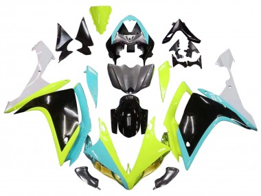 Best 2007-2008 Yamaha YZF 1000 R1 Motorcycle Fairings - Light Blue Lime Green Black UK