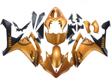 Best 2007-2008 Yamaha YZF 1000 R1 Motorcycle Fairings - Gold Black UK