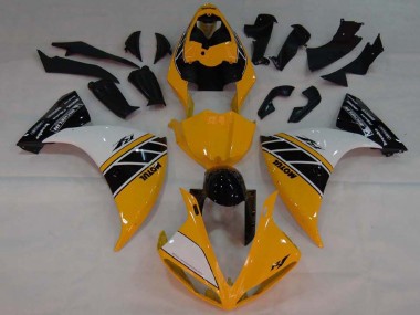 Best 2007-2008 Yamaha YZF 1000 R1 Motorcycle Fairings - Yellow White Black UK