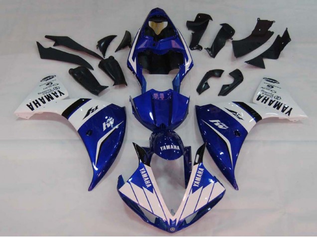 2009-2011 Yamaha YZF 1000 R1 Motorcycle Fairings - White Blue Black M1 UK