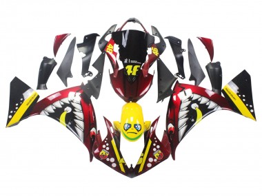 Best 2009-2011 Yamaha YZF 1000 R1 Motorcycle Fairings - Red Yellow Black Shark 46 UK
