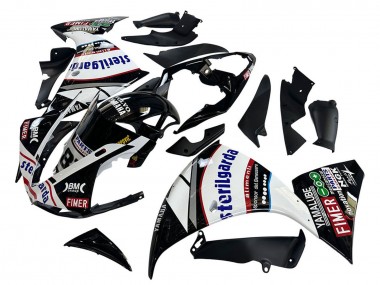 Best 2009-2011 Yamaha YZF 1000 R1 Motorcycle Fairings - Glossy Black White Red Volvo Fimer Yamalube 87 UK