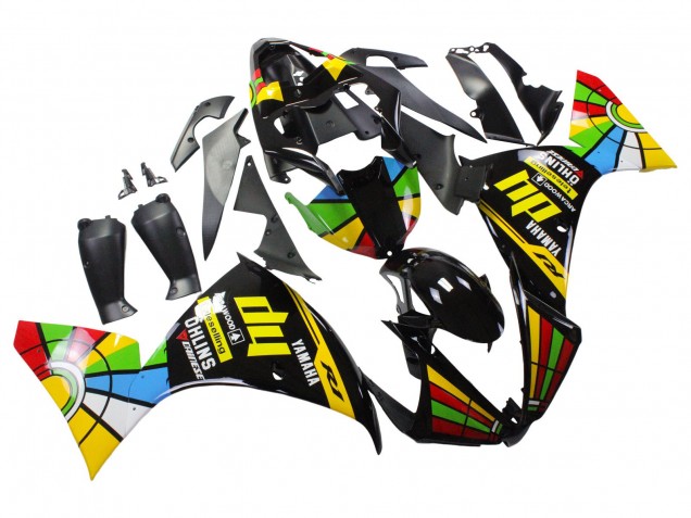 2012-2014 Yamaha YZF 1000 R1 Motorcycle Fairings - Glossy Black Yellow Green Blue Red Color Wheel UK