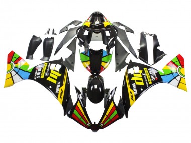 Best 2012-2014 Yamaha YZF 1000 R1 Motorcycle Fairings - Glossy Black Yellow Green Blue Red Color Wheel UK