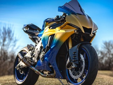 Best 2020-2025 Yamaha YZF 1000 R1 Motorcycle Fairings - Blue Gold UK