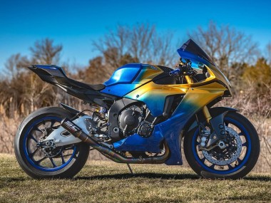 Best 2020-2025 Yamaha YZF 1000 R1 Motorcycle Fairings - Blue Gold UK