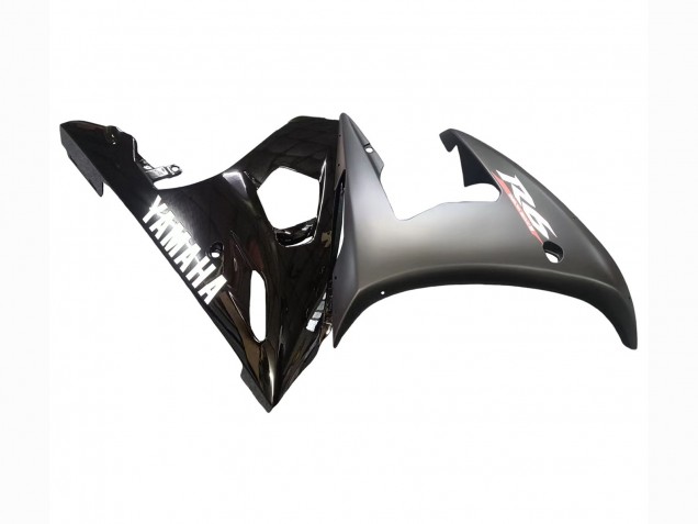 2006-2009 Yamaha YZF R6S Motorcycle Fairings - Glossy Black Matte Black White Decals UK